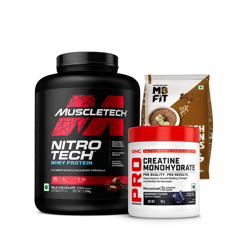 Muscletech Whey Protein - 1.81kg | GNC Creatine - 100g | MB Oats - 500g