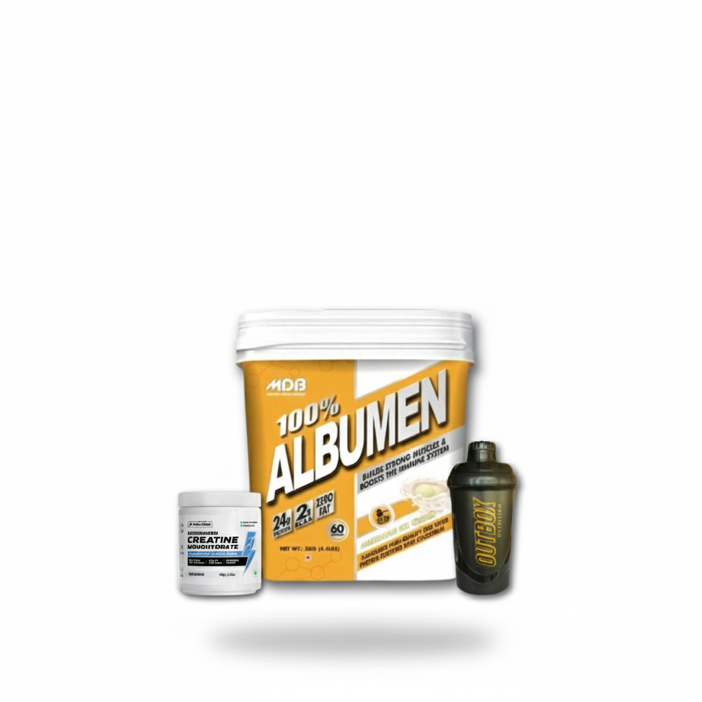 MDB EGG ALBUMEN 2KG| WELLCORE CREATINE 100G| FREE SHAKER COMBO