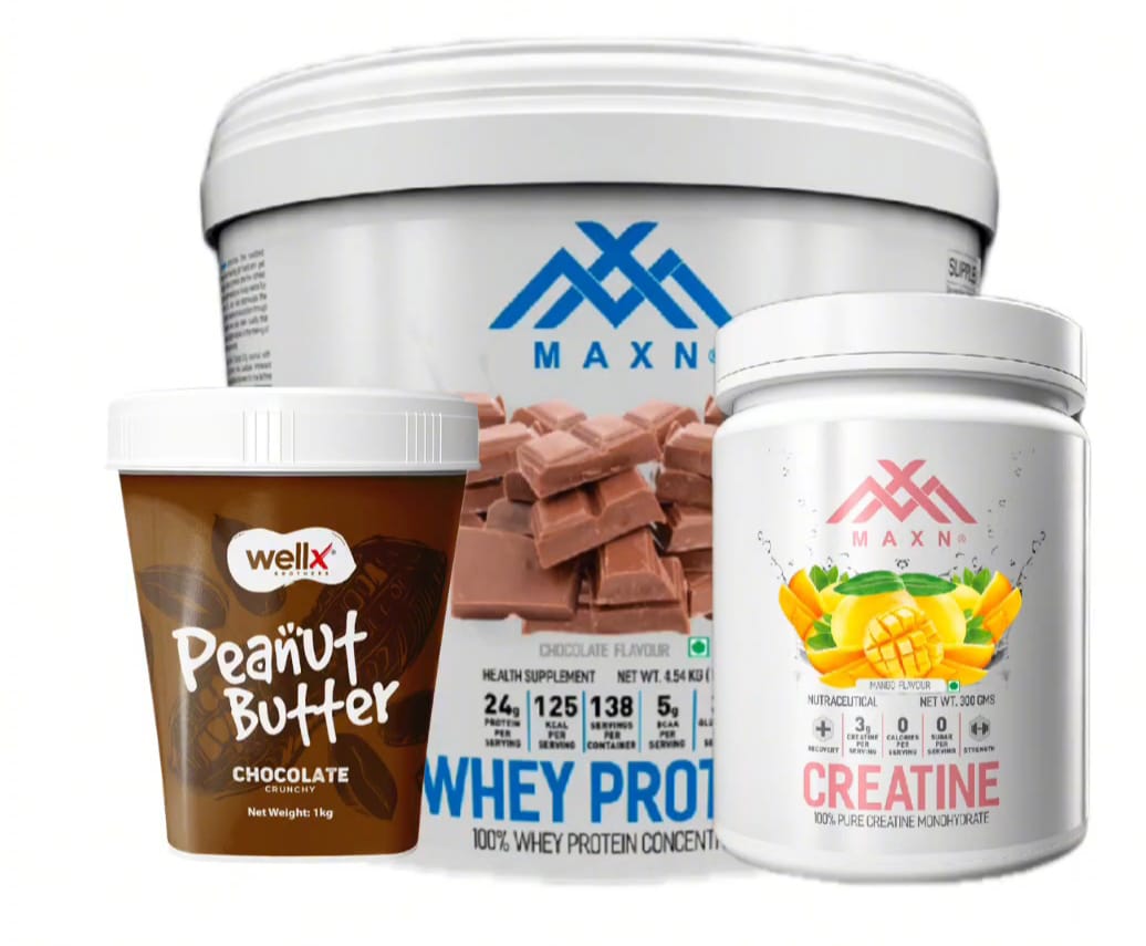 Maxn whey ,Maxn creatine and Wellx peanut butter combo