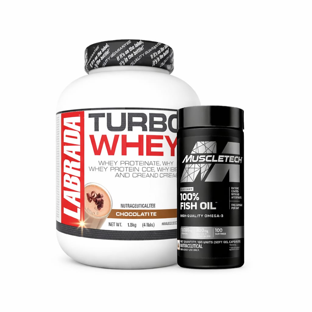 Labroda Whey 1.81 kg and Muscletech Fishoil Combo