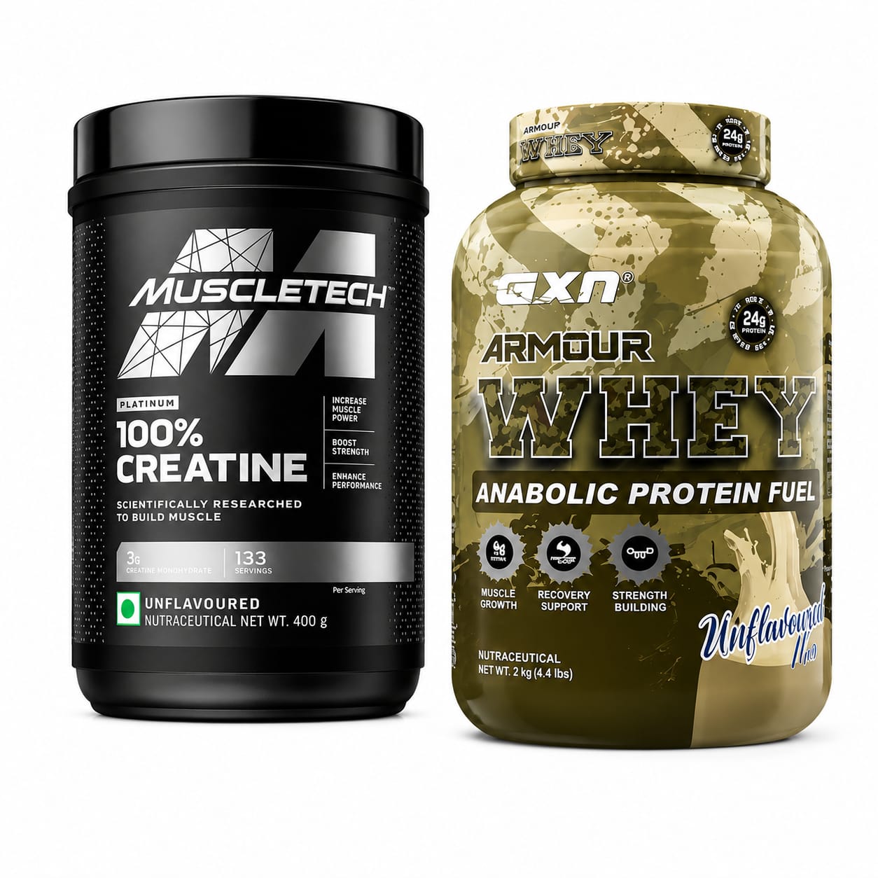 GXN Armour Whey And Muscletech Creatine