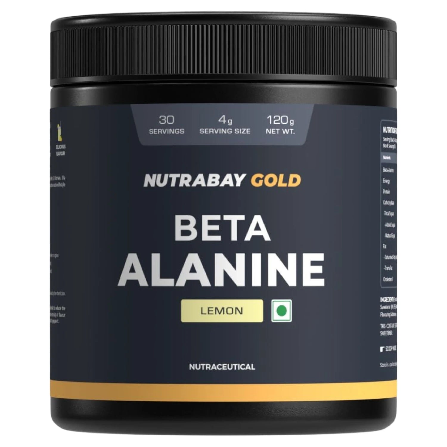 Nutrabay Gold Beta Alanine - 120 gm (0.26 Lb)