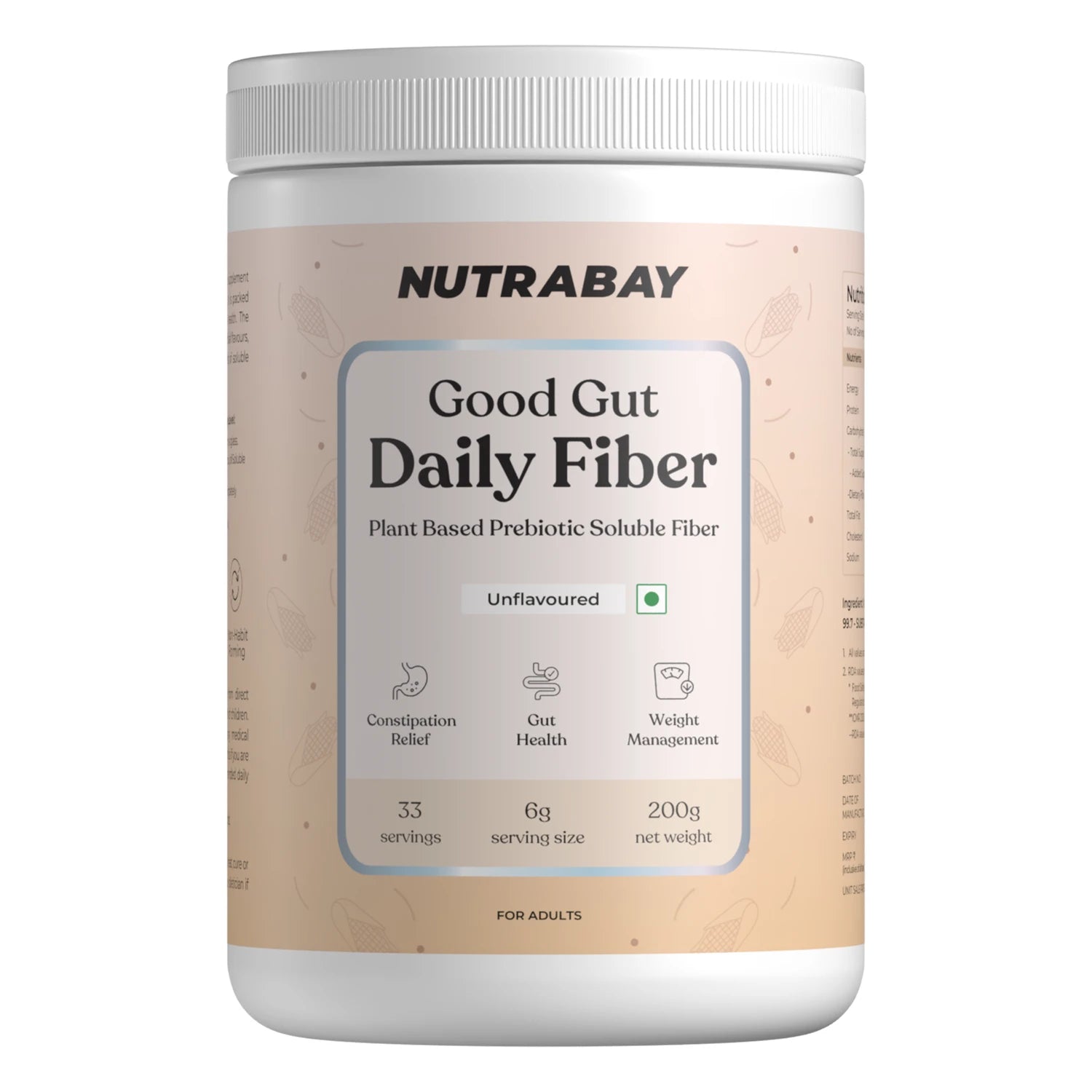 Nutrabay Good Gut Daily Fiber - 200 gm (0.44 Lb)