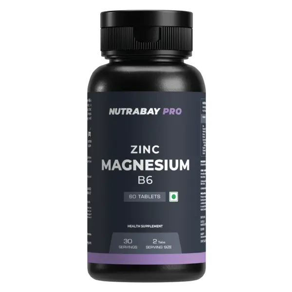 Nutrabay Pro Zinc + Magnesium + B6 (ZMA) - 60 Tabs