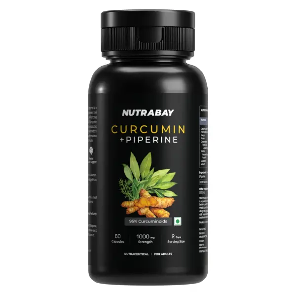 Nutrabay Wellness Curcumin Extract with Piperine 1000mg - 60 Caps