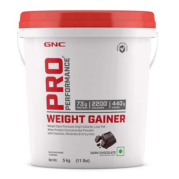 Gnc Pro Performance Weight Gainer Supplement Powder 5 KG (Dark Chocolate)