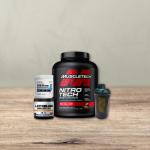 Muscle tech whey 1.81 kg | wellcore creatine 100g | atom l citrulline malate | free shaker combo