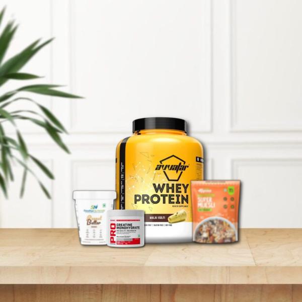 Avvatar whey 2 kg | GNC creatine 100 g unflavoured| any oats | any peanut butter combo